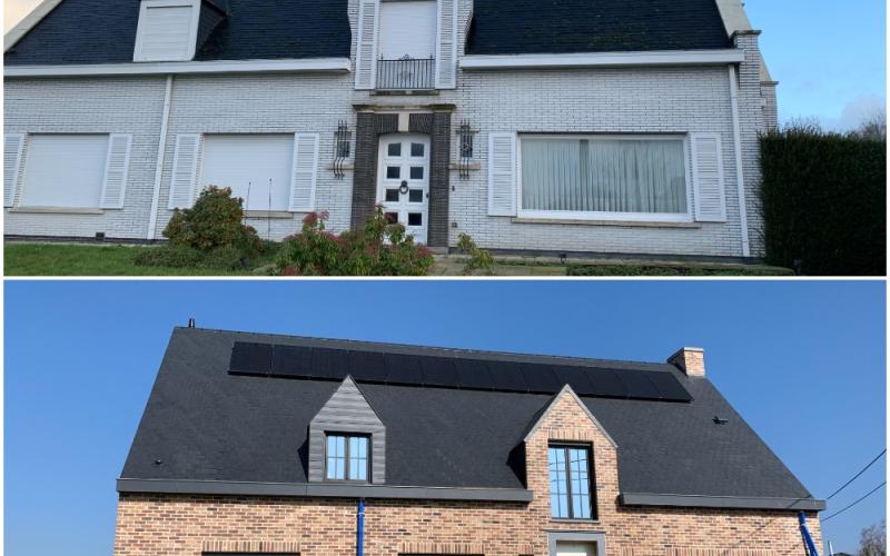foto huis voor en na renovatie